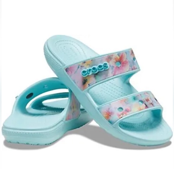 NEW Crocs Classic Graphic Two-Strap Slide Sandal Men’s 12